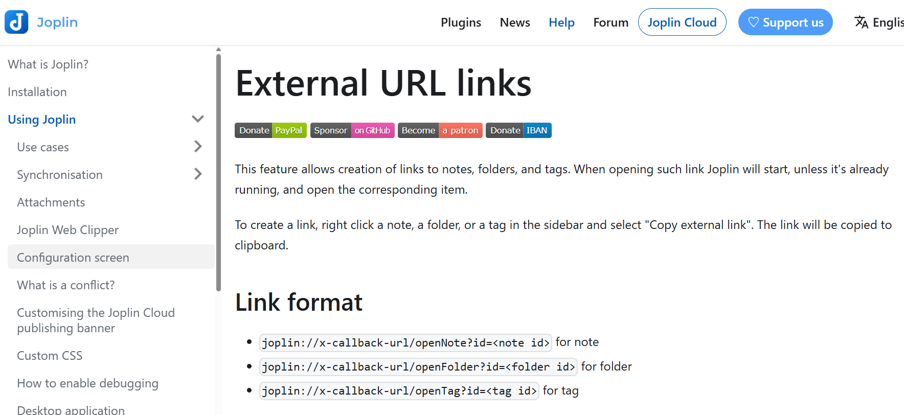 Joplinでノート内からタグ一覧にジャンプするリンクをつくるメモ