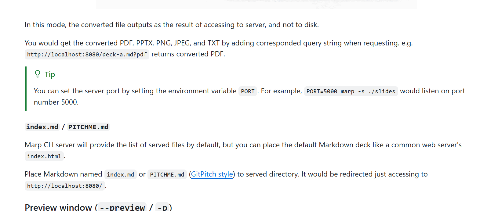 Marp CLI サーバーモードでポート番号を変更するメモ のサムネイル