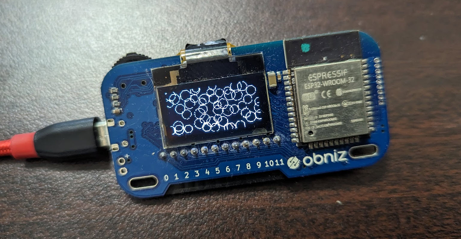 p5.js の複雑めのアニメーション公式サンプル Flocking を obniz ディスプレイで動かすメモ のサムネイル