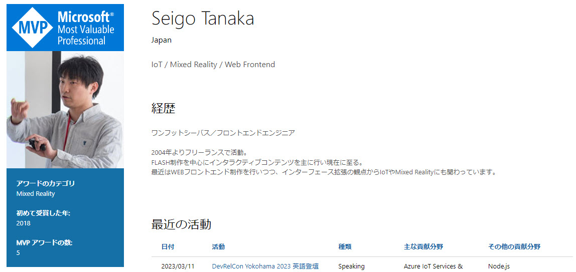 2023-2024 Microsoft MVP ( Mixed Reality ) いただきました のサムネイル
